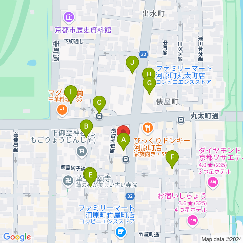 ティンカーベル・ミュージックスクール周辺のカフェ一覧地図