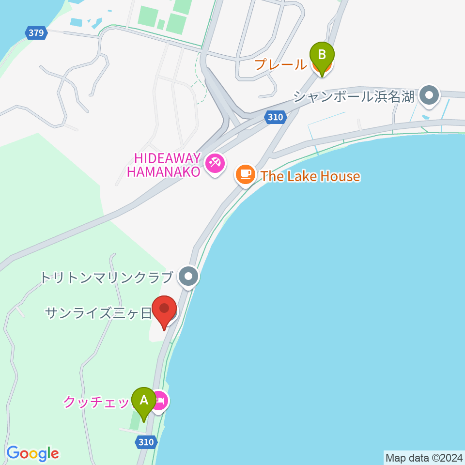 浜名湖WATTS周辺のカフェ一覧地図