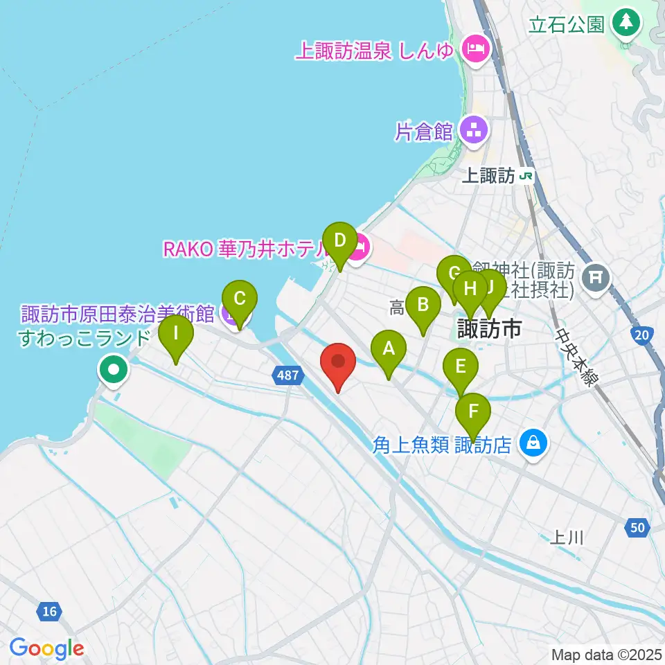 琴光堂和楽器店周辺のカフェ一覧地図
