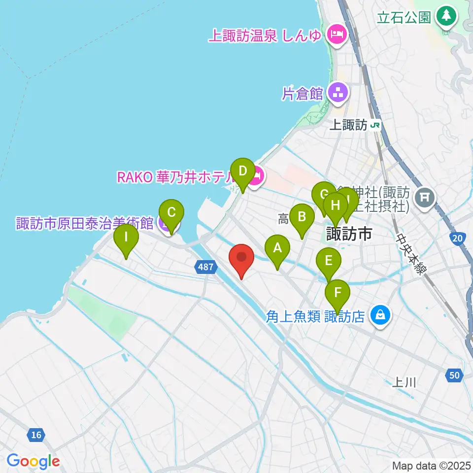 琴光堂和楽器店周辺のカフェ一覧地図