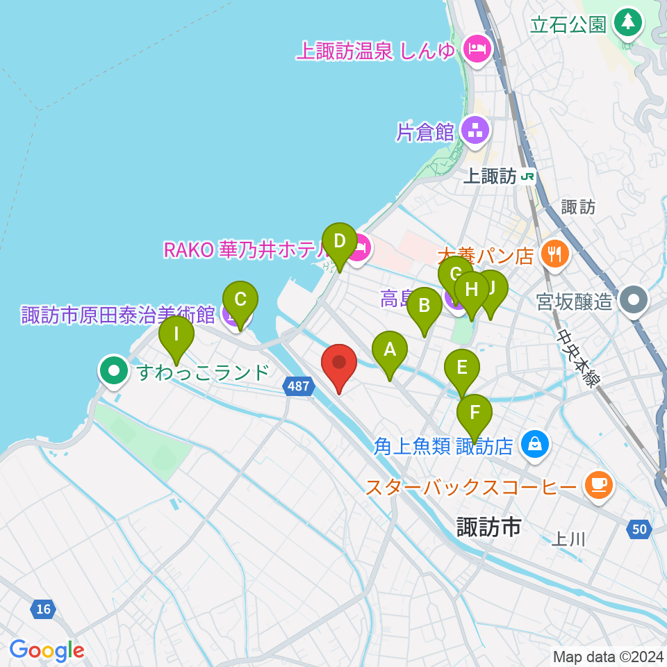 琴光堂 邦楽教室 周辺のカフェ一覧地図