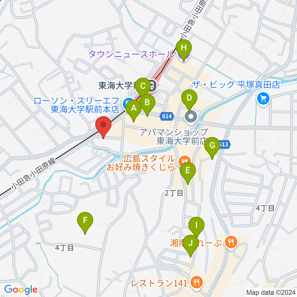 HiP-Sound秦野本店 音楽教室周辺のカフェ一覧地図