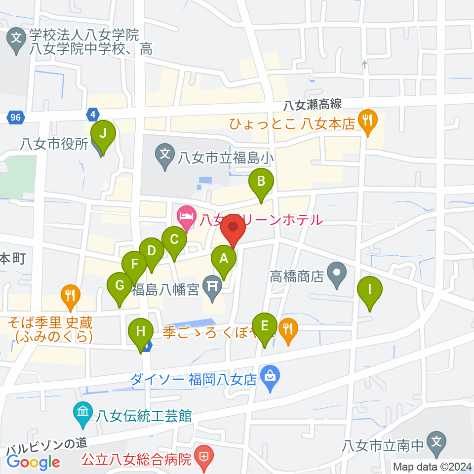 志げとみ楽器店周辺のカフェ一覧地図