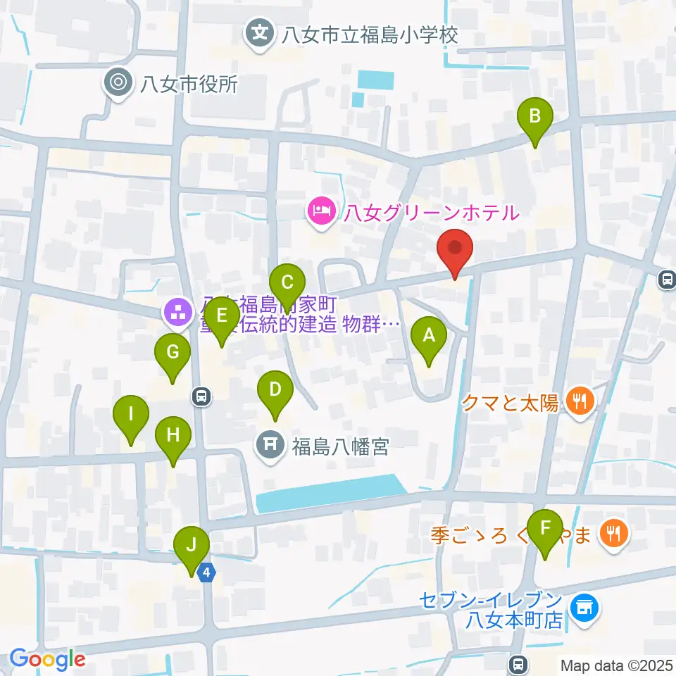 志げとみ楽器店周辺のカフェ一覧地図