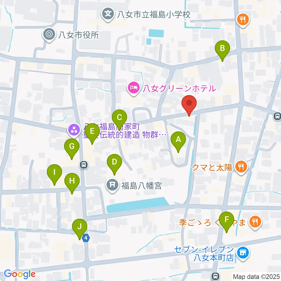 志げとみ楽器店周辺のカフェ一覧地図