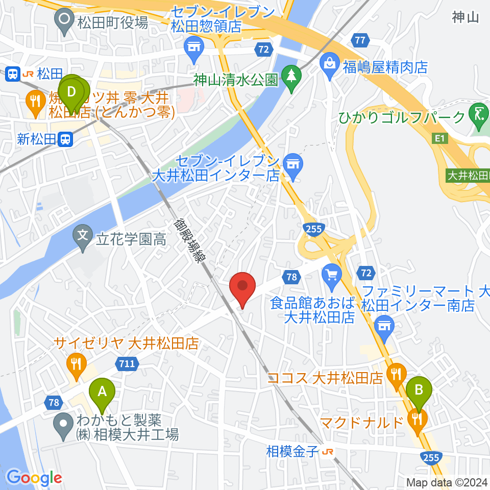 邦星堂和楽器店周辺のカフェ一覧地図