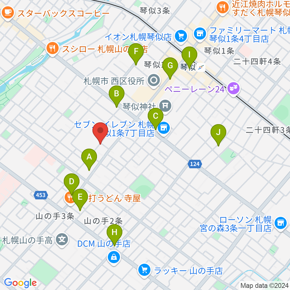 鈴木聡ヴァイオリン工房周辺のカフェ一覧地図