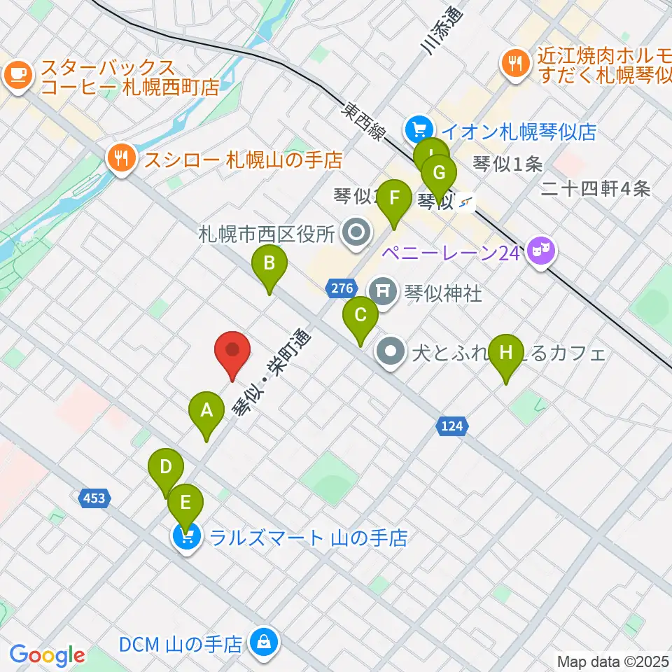 鈴木聡ヴァイオリン工房周辺のカフェ一覧地図
