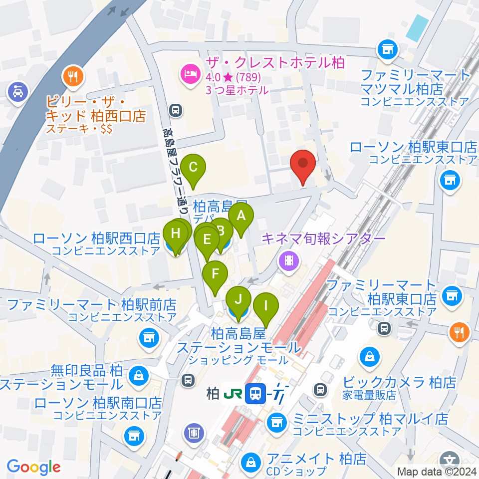 清水尚志ヴァイオリン教室周辺のカフェ一覧地図