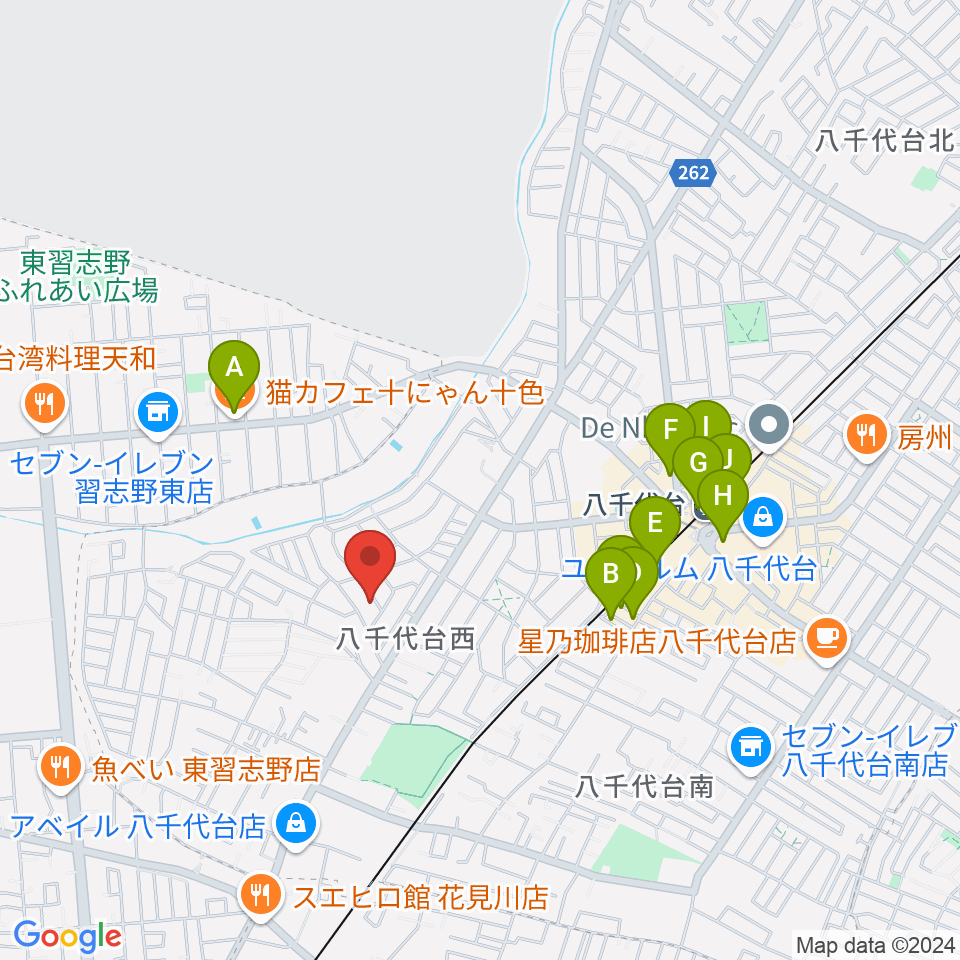 スズキ・メソード 印田クラス周辺のカフェ一覧地図