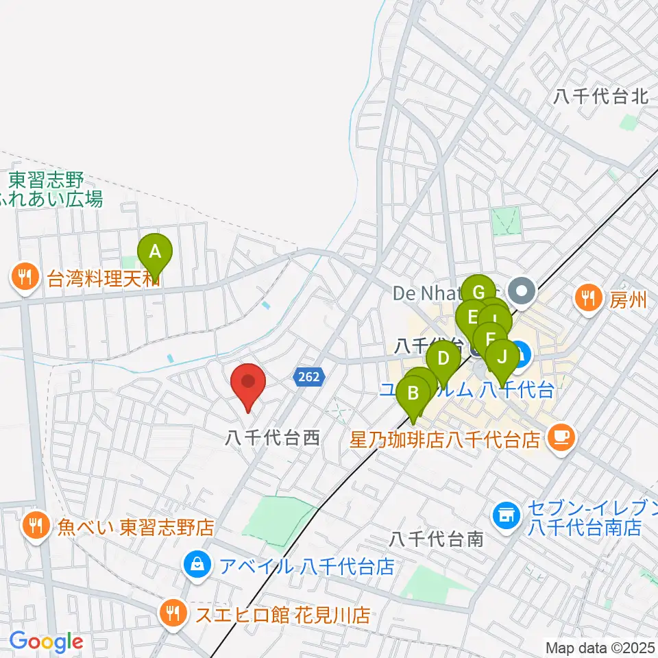 スズキ・メソード 印田クラス周辺のカフェ一覧地図