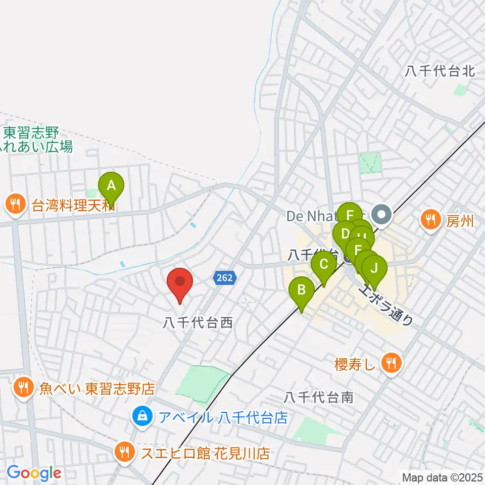 スズキ・メソード 印田クラス周辺のカフェ一覧地図