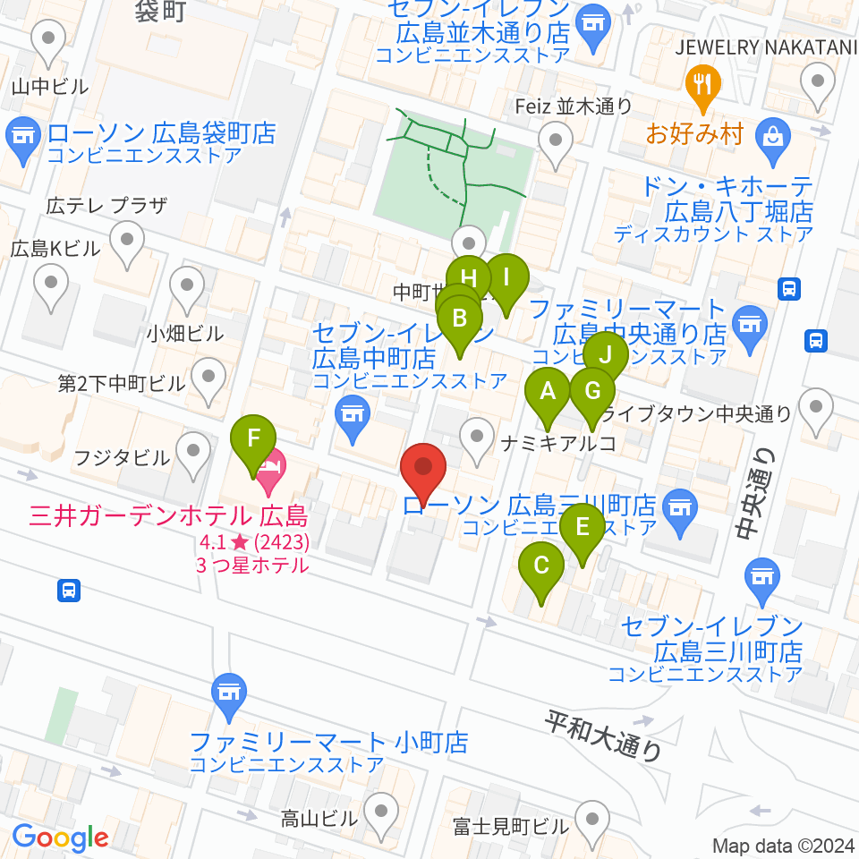 Riz MUSIC STUDIO周辺のカフェ一覧地図