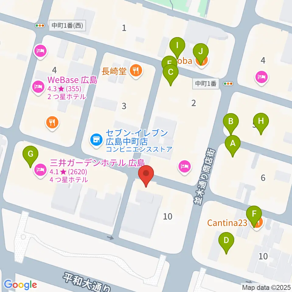 Riz MUSIC STUDIO周辺のカフェ一覧地図