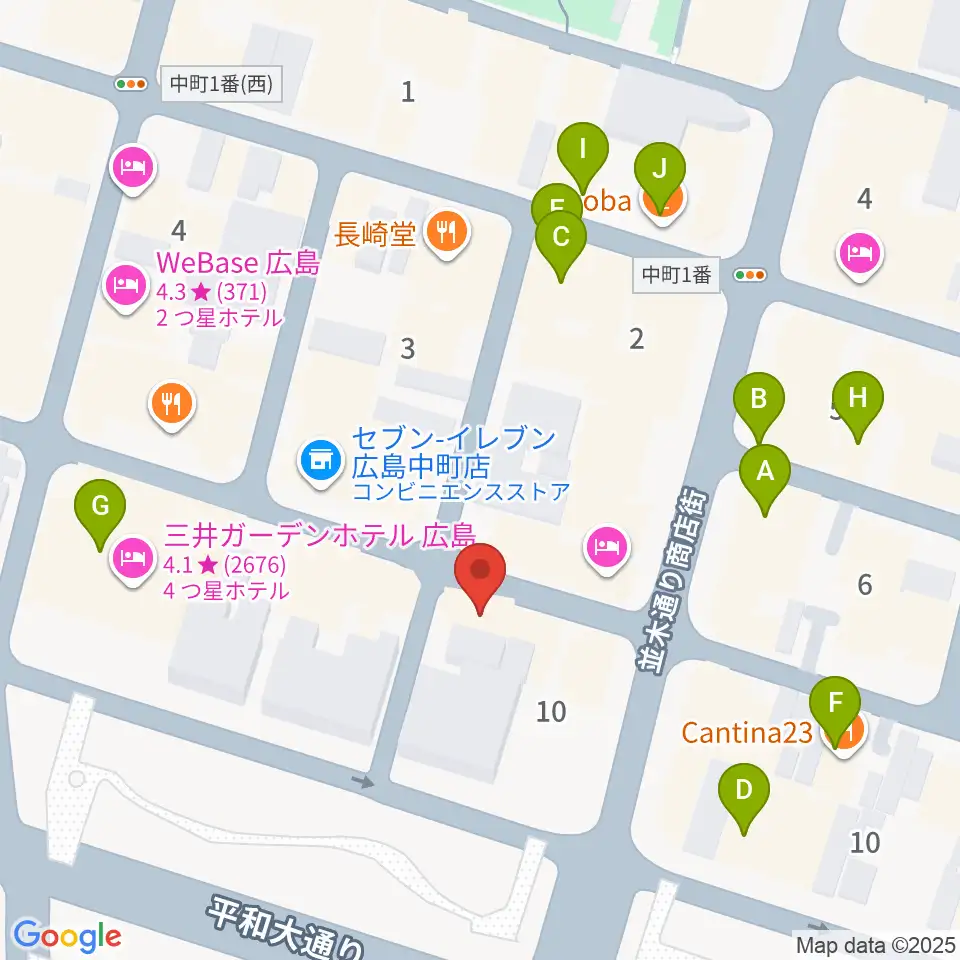 Riz MUSIC STUDIO周辺のカフェ一覧地図