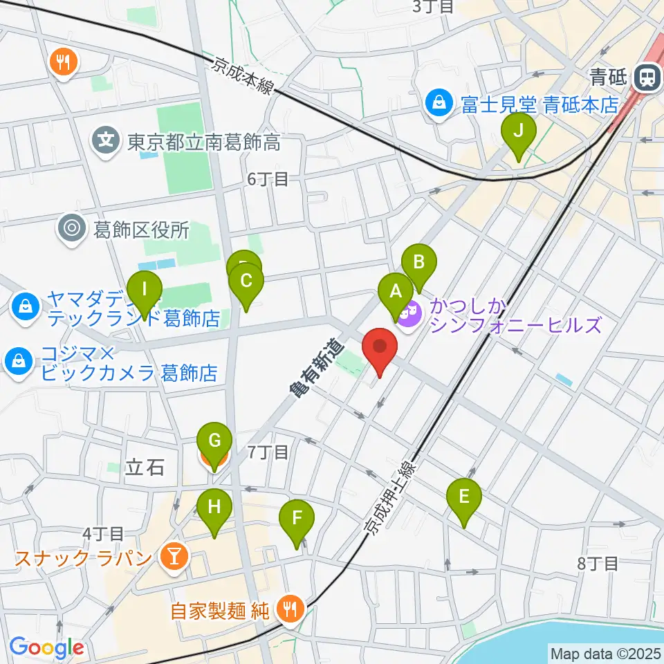 菊岡 中むら周辺のカフェ一覧地図