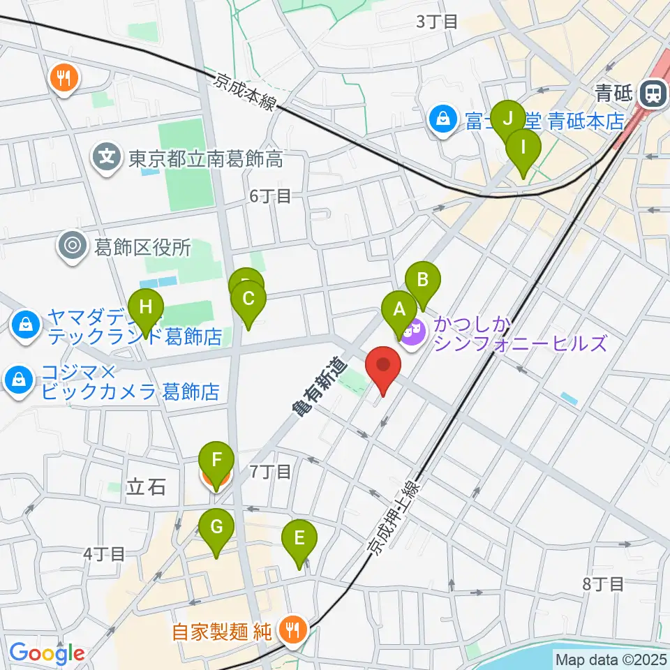 菊岡 中むら周辺のカフェ一覧地図
