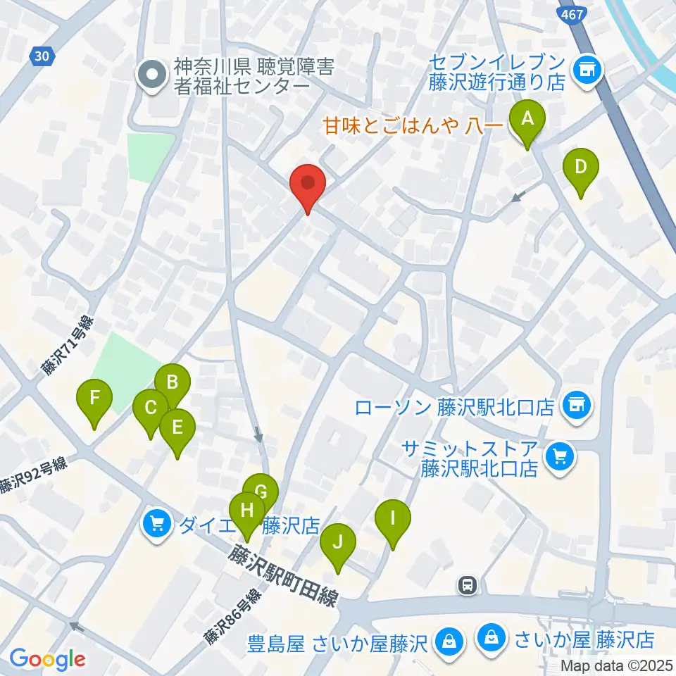 どるちぇ音楽教室レンタルスタジオ周辺のカフェ一覧地図