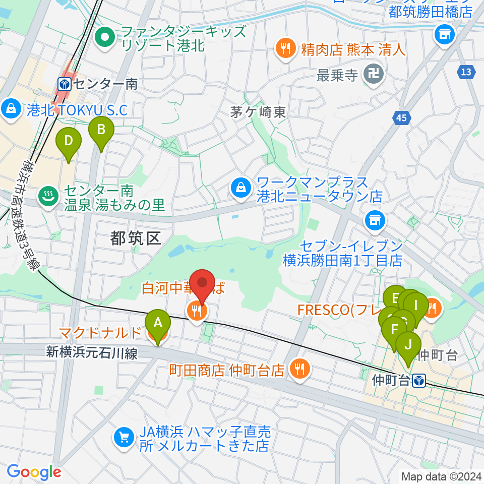 エルフラット本店ショールーム周辺のカフェ一覧地図