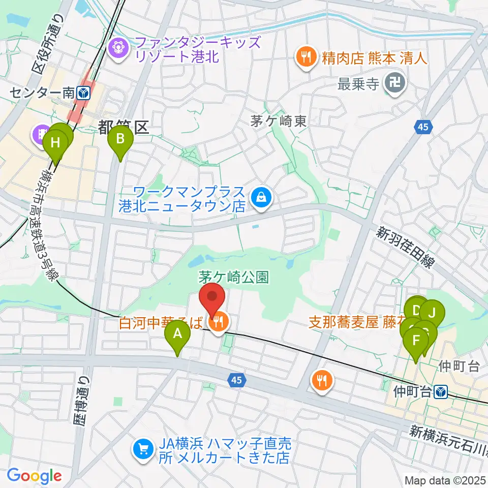 エルフラット周辺のカフェ一覧地図