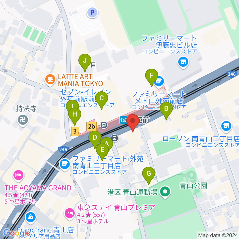 ココデシカ周辺のカフェ一覧地図