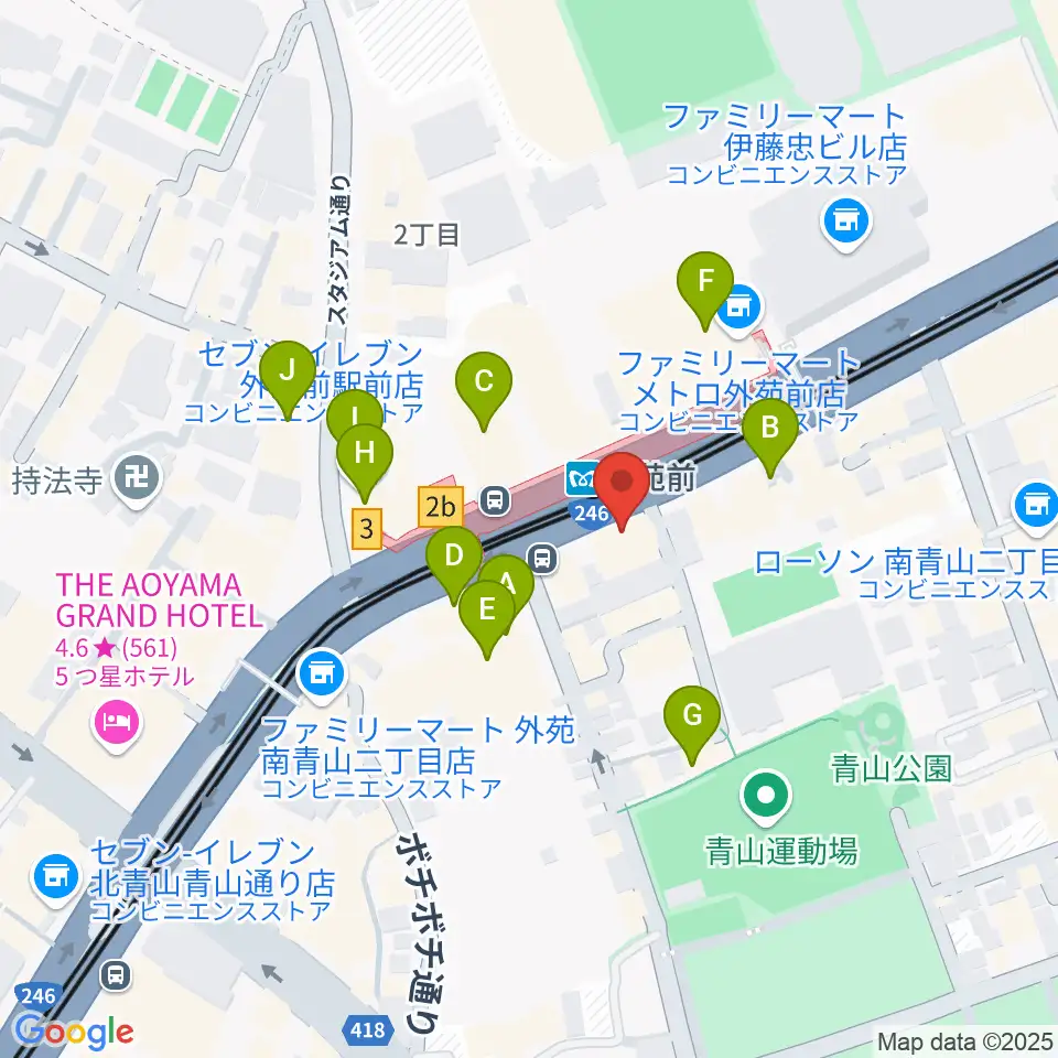 ココデシカ周辺のカフェ一覧地図
