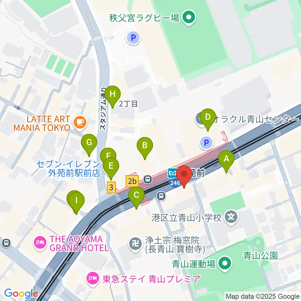 ココデシカ周辺のカフェ一覧地図