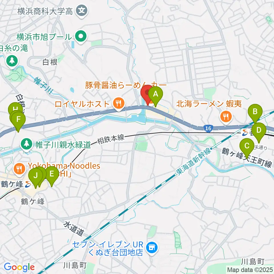 シミズ ミュージックラボ周辺のカフェ一覧地図