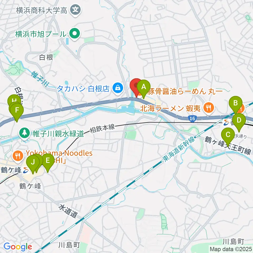 シミズ ミュージックラボ周辺のカフェ一覧地図