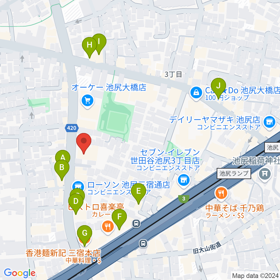 KMAパラダイスホール周辺のカフェ一覧地図