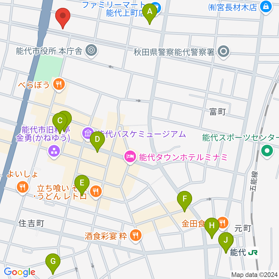 ササキ楽器周辺のカフェ一覧地図