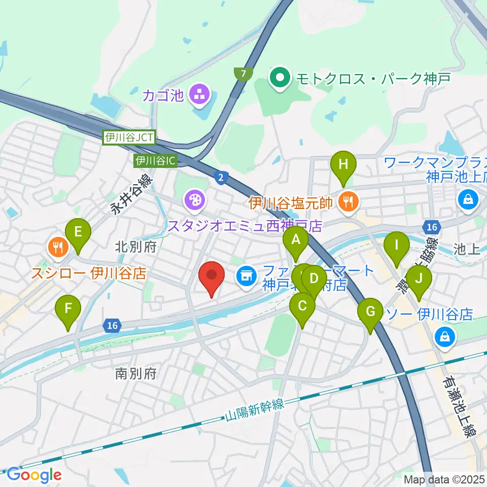 音楽広場Sound-Scape周辺のカフェ一覧地図