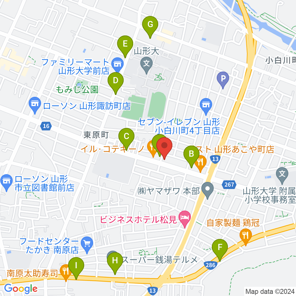 ミュージック昭和周辺のカフェ一覧地図