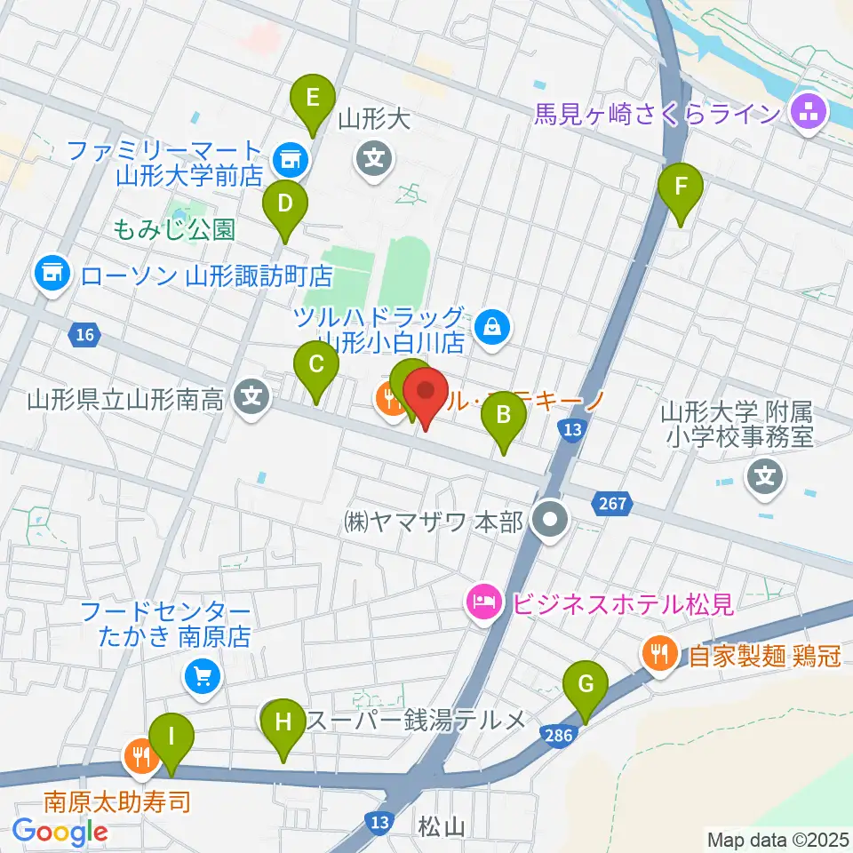 ミュージック昭和周辺のカフェ一覧地図