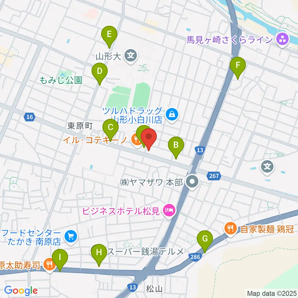 ミュージック昭和周辺のカフェ一覧地図