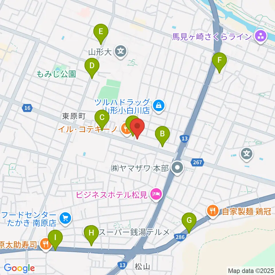 ミュージック昭和周辺のカフェ一覧地図