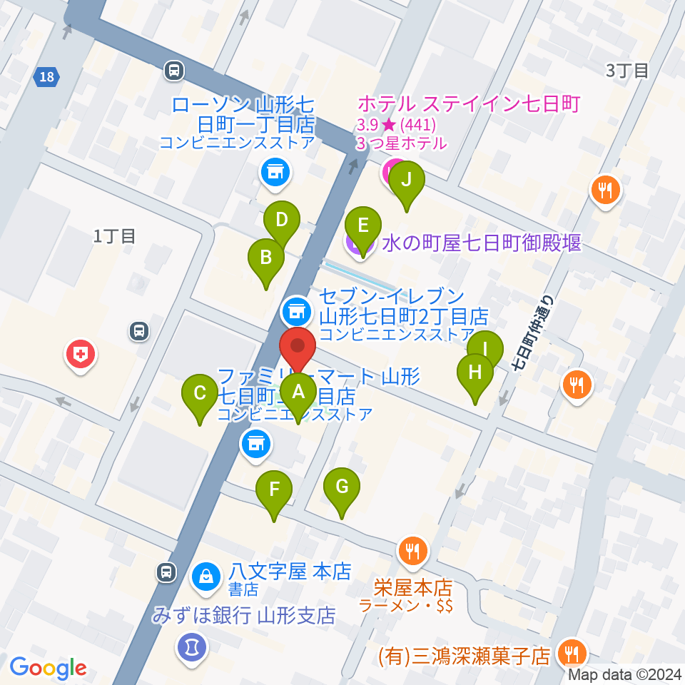 富岡本店周辺のカフェ一覧地図