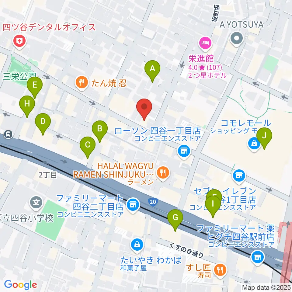 四ツ谷サウンドクリークドッポ周辺のカフェ一覧地図