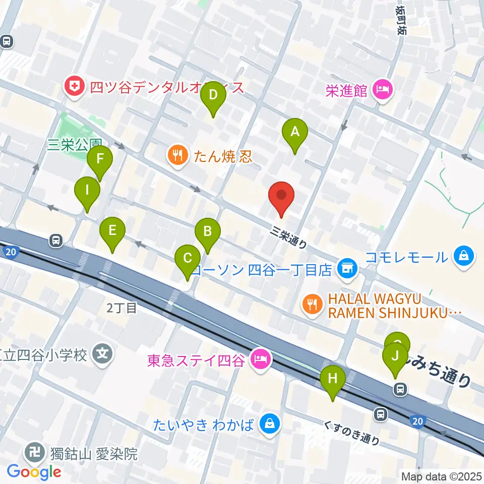四ツ谷サウンドクリークドッポ周辺のカフェ一覧地図