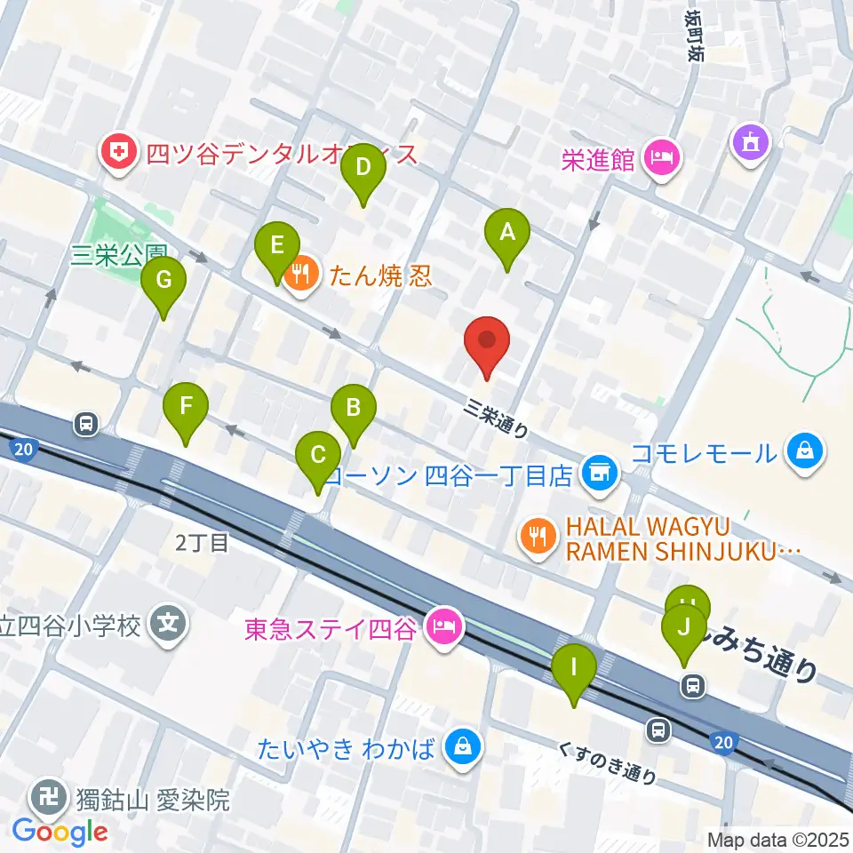 四ツ谷サウンドクリークドッポ周辺のカフェ一覧地図