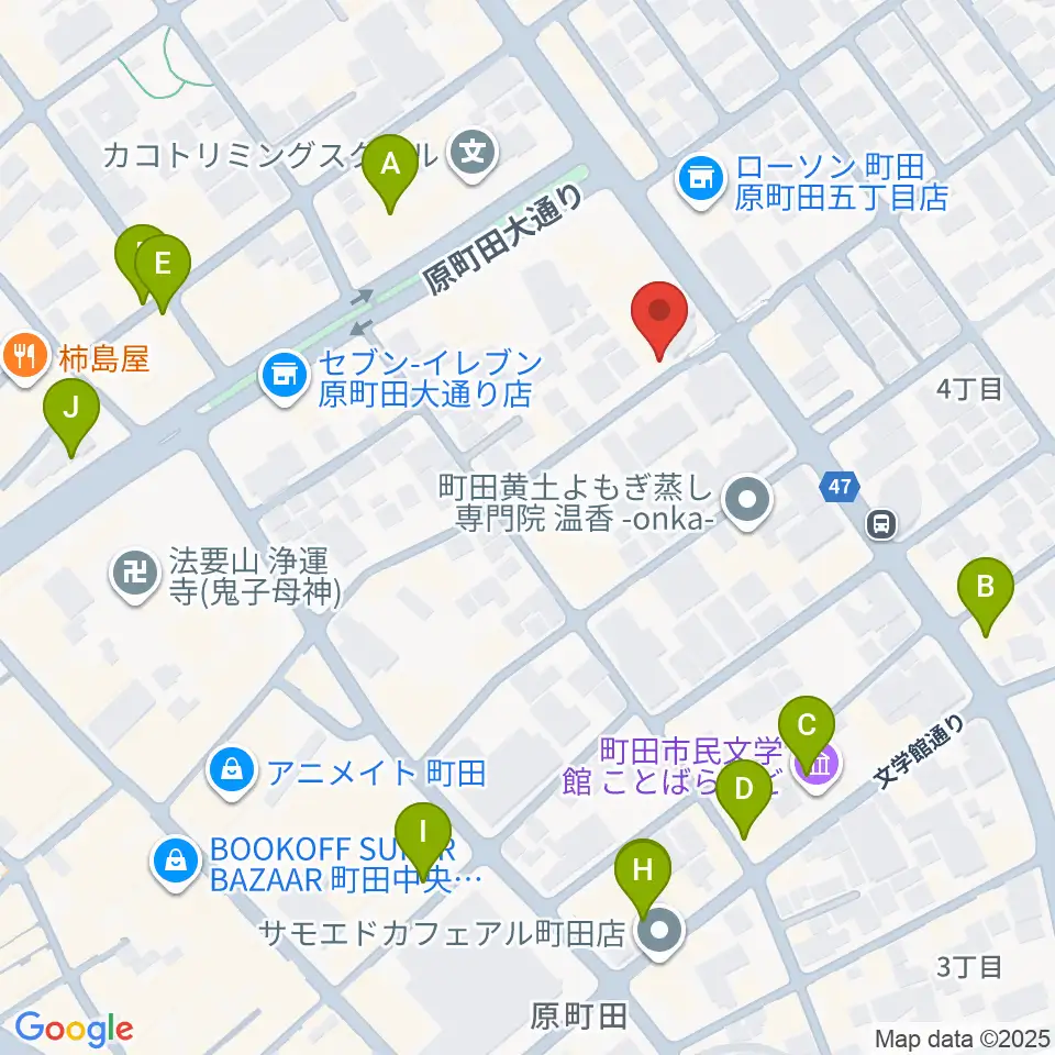 町田ナッティーズ周辺のカフェ一覧地図