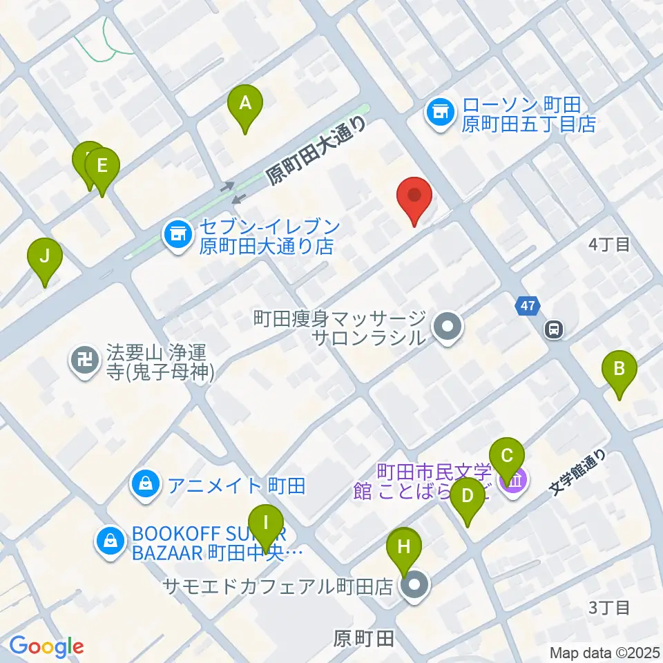 町田ナッティーズ周辺のカフェ一覧地図