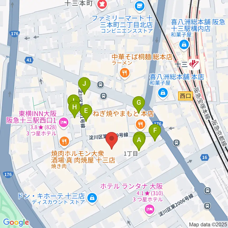 シアターセブン周辺のカフェ一覧地図