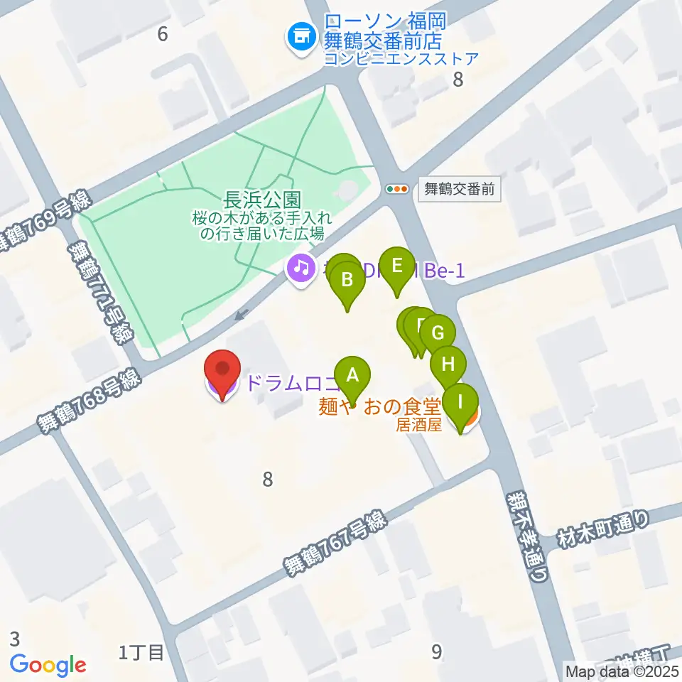 福岡DRUM LOGOS周辺のカフェ一覧地図