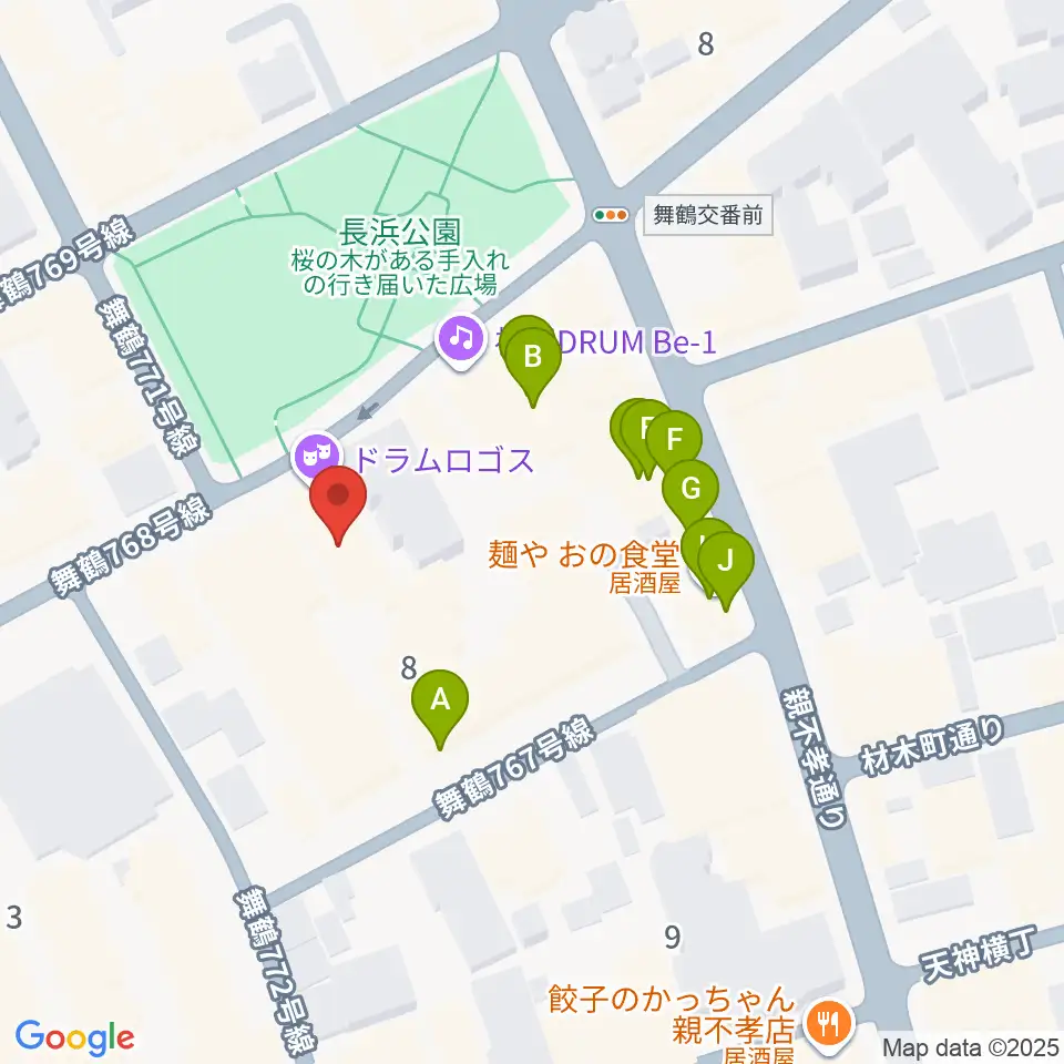 福岡DRUM LOGOS周辺のカフェ一覧地図