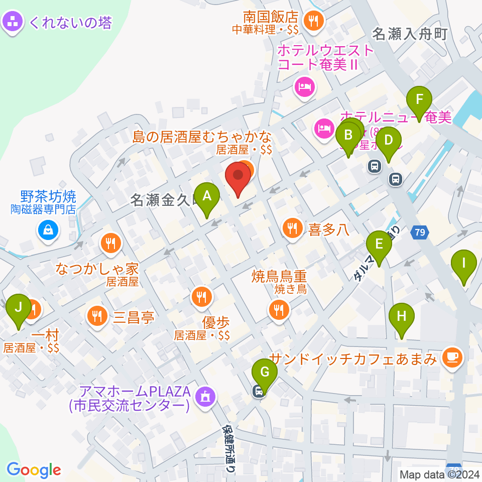 奄美ASIVI周辺のカフェ一覧地図