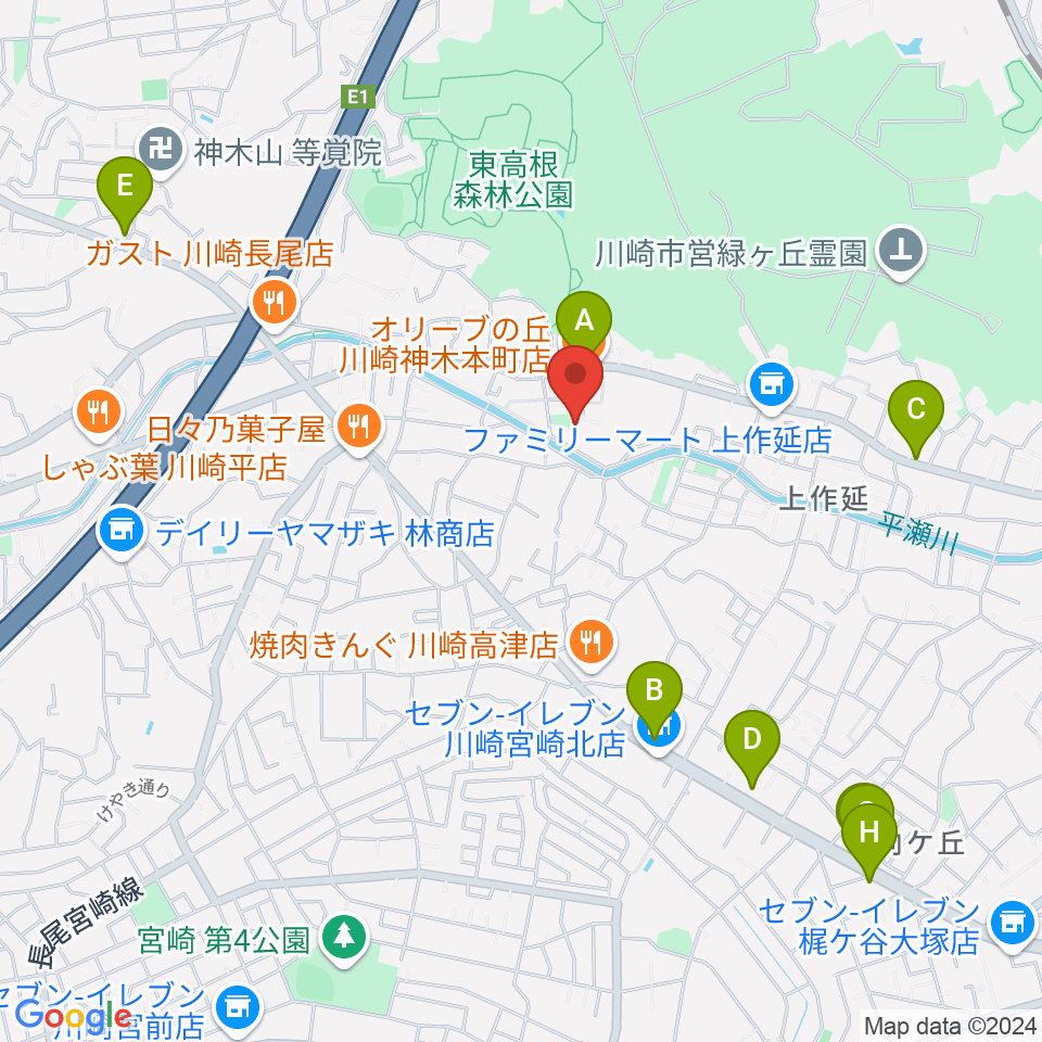 studio home周辺のカフェ一覧地図