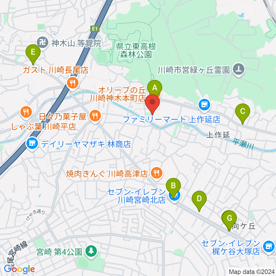 studio home周辺のカフェ一覧地図