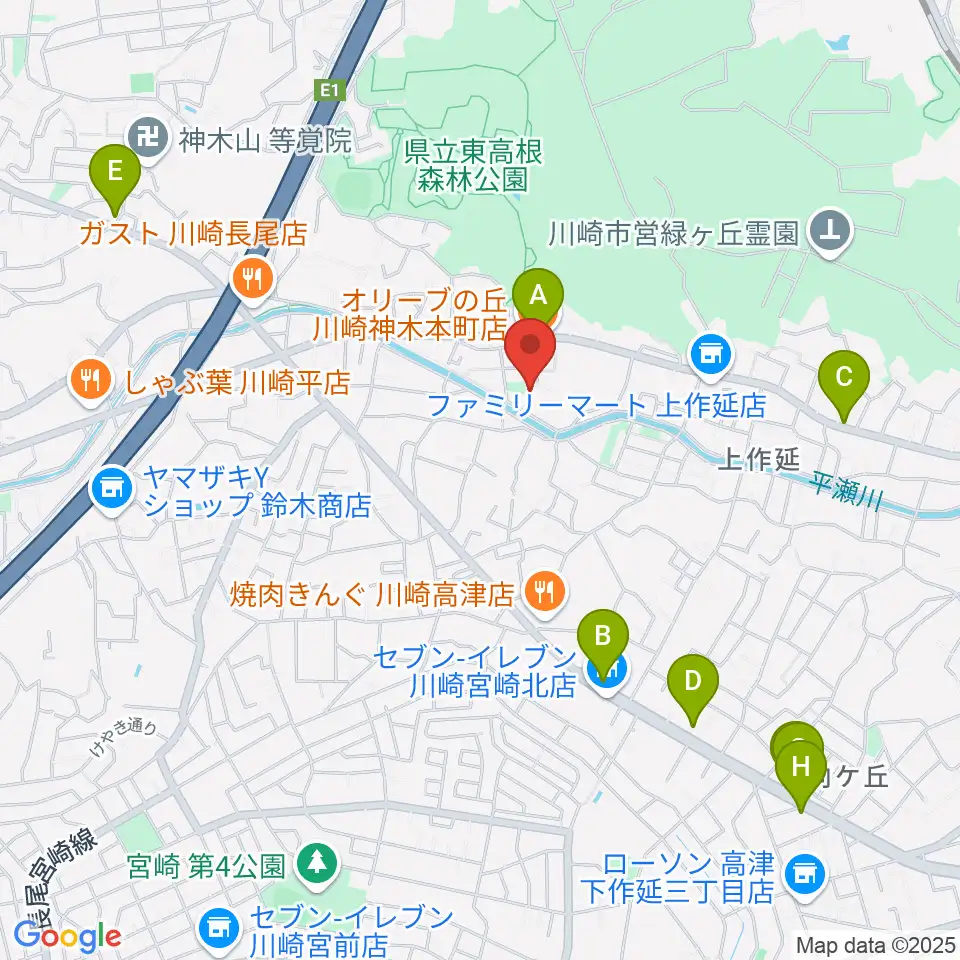 studio home周辺のカフェ一覧地図