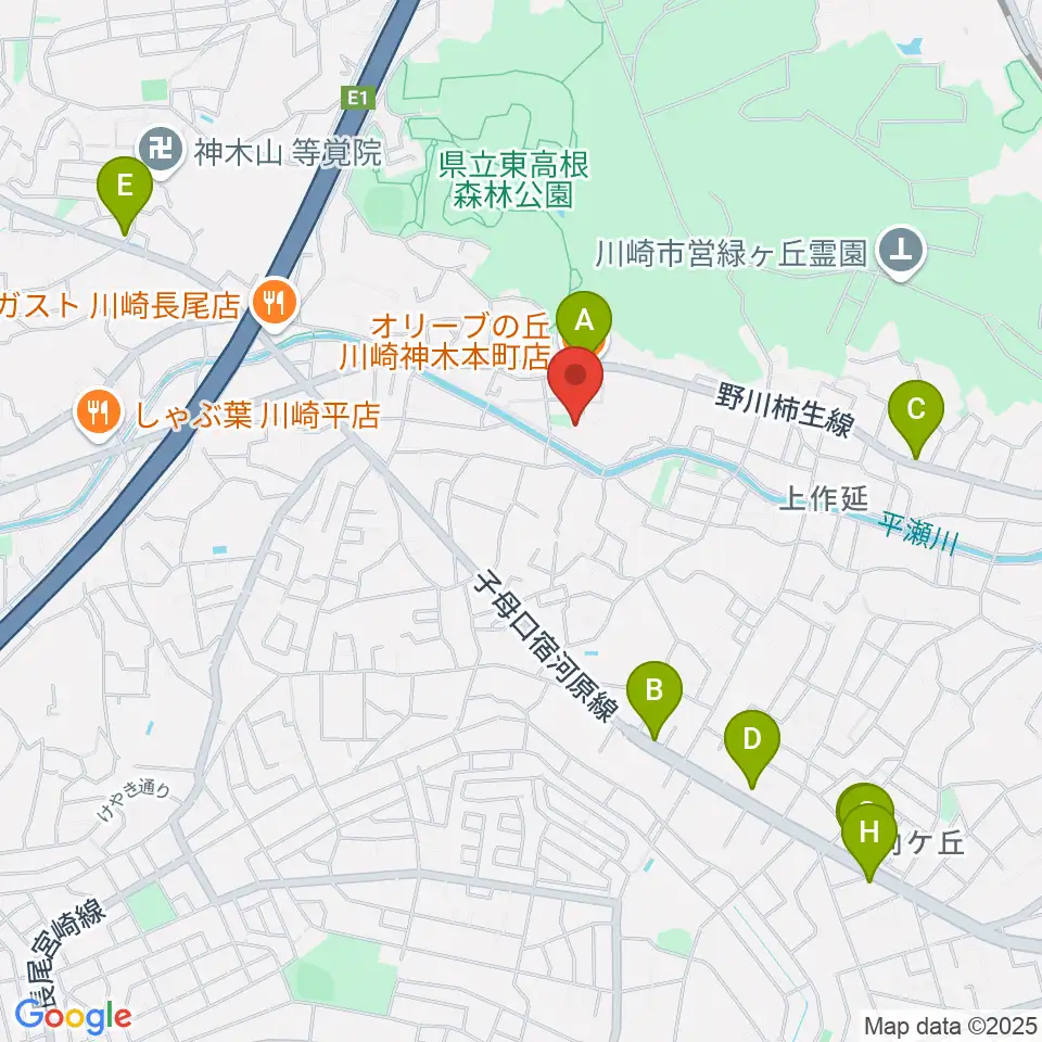STUDIO home周辺のカフェ一覧地図